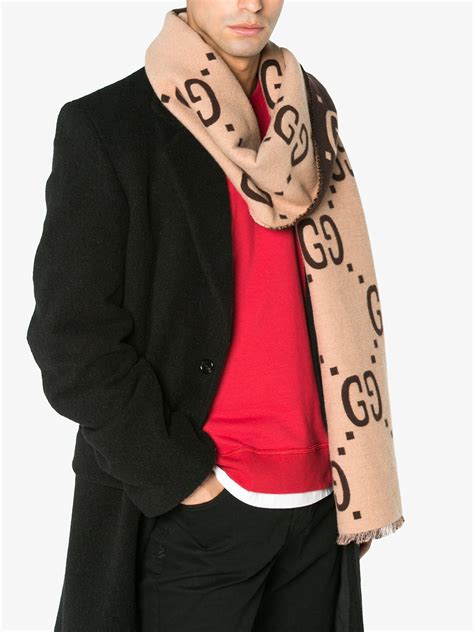 gucci scarf jacquard|gucci gg wool jacquard scarf.